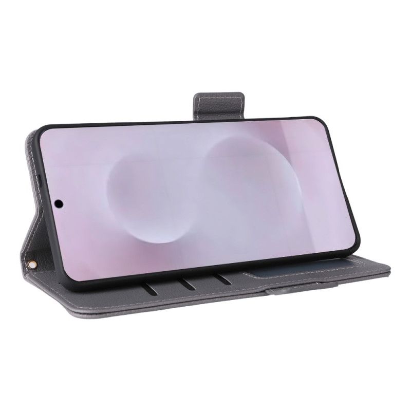 Flip Case Leren Samsung Galaxy S25 5g Edge Kunstleer Met Bandje