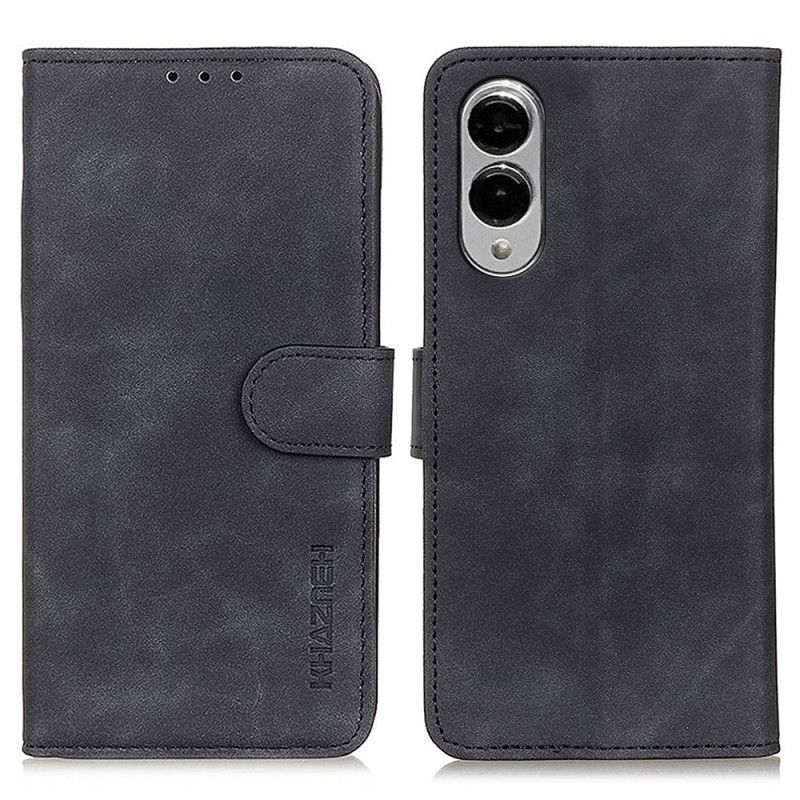 Flip Case Leren Samsung Galaxy S25 5g Edge Suède-effect Khazneh