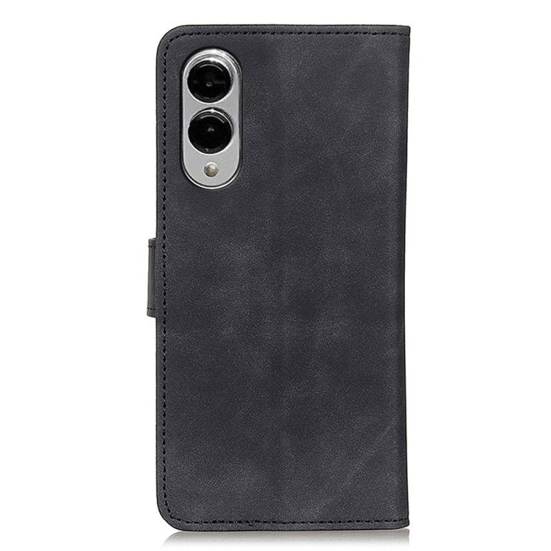 Flip Case Leren Samsung Galaxy S25 5g Edge Suède-effect Khazneh