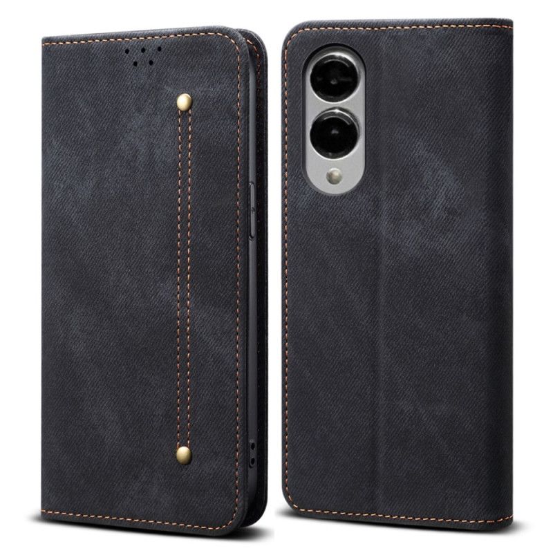 Folio-hoesje Samsung Galaxy S25 5g Edge Denimstof