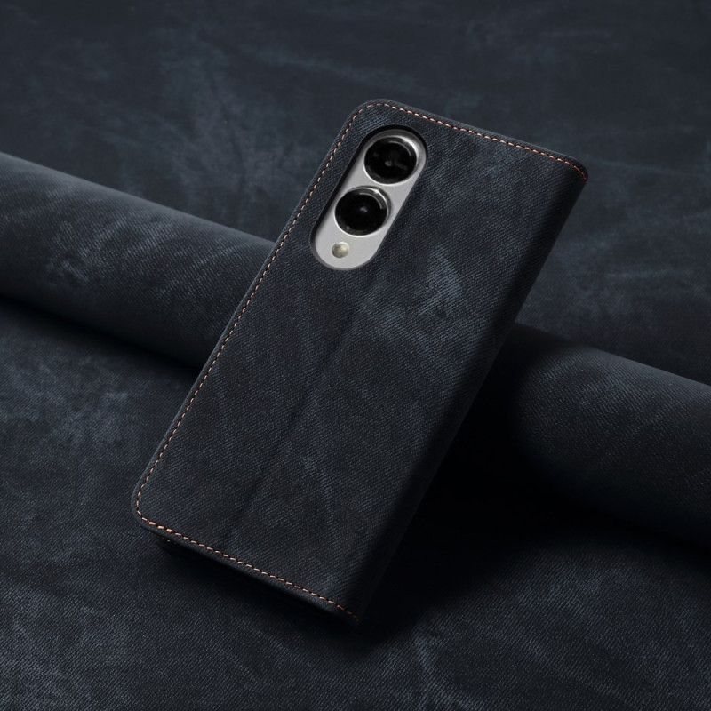 Folio-hoesje Samsung Galaxy S25 5g Edge Denimstof