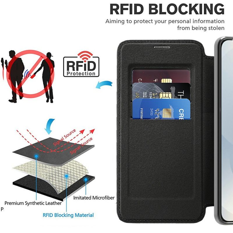 Folio-hoesje Samsung Galaxy S25 5g Edge Magsafe-compatibel Met Rfid-blokkering Bescherming Hoesje