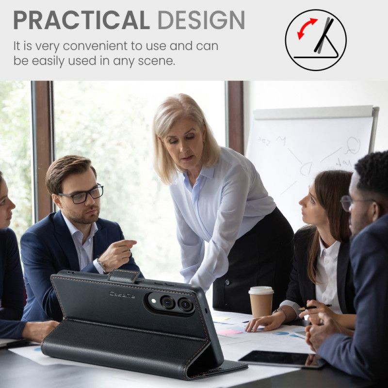 Folio-hoesje Samsung Galaxy S25 5g Edge Telefoonhoesje Caseme