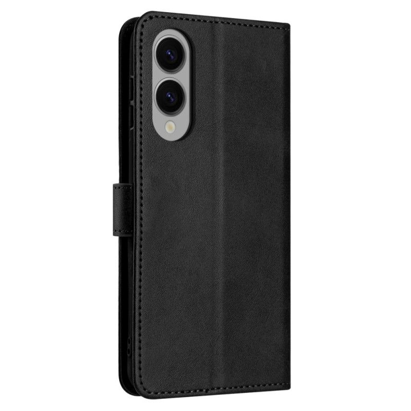 Folio-hoesje Samsung Galaxy S25 5g Edge Telefoonhoesje Leerlook Met Bandje