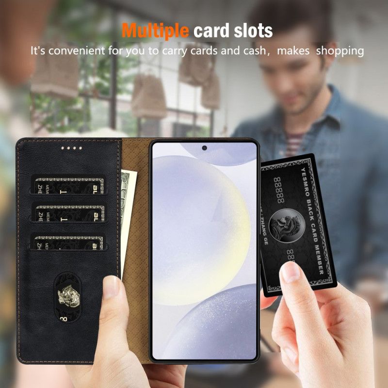 Folio-hoesje Samsung Galaxy S25 5g Edge Telefoonhoesje N.bekus Vintage Stijl