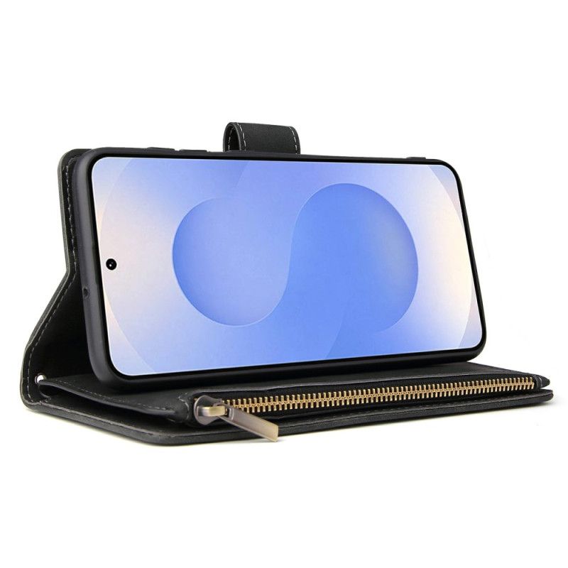 Folio-hoesje Samsung Galaxy S25 5g Edge Telefoonhoesje Portemonnee Met Suède-effect