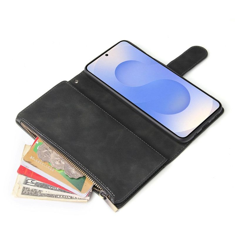 Folio-hoesje Samsung Galaxy S25 5g Edge Telefoonhoesje Portemonnee Met Suède-effect