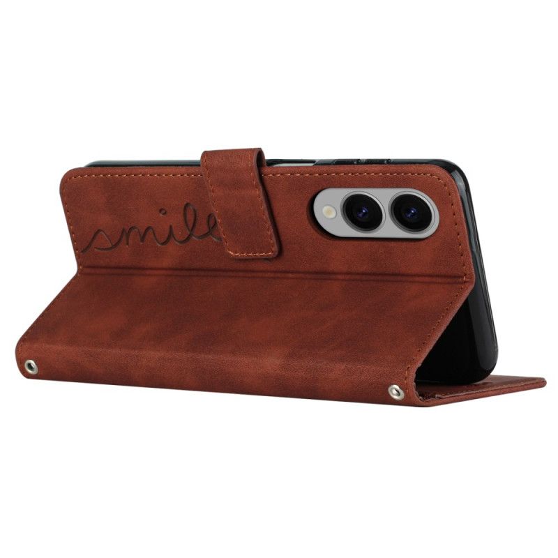 Folio-hoesje Samsung Galaxy S25 5g Edge Telefoonhoesje Smile