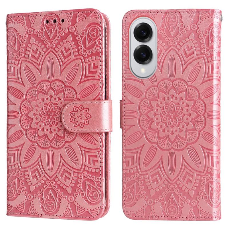 Folio-hoesje Samsung Galaxy S25 5g Edge Zonnebloempatroon