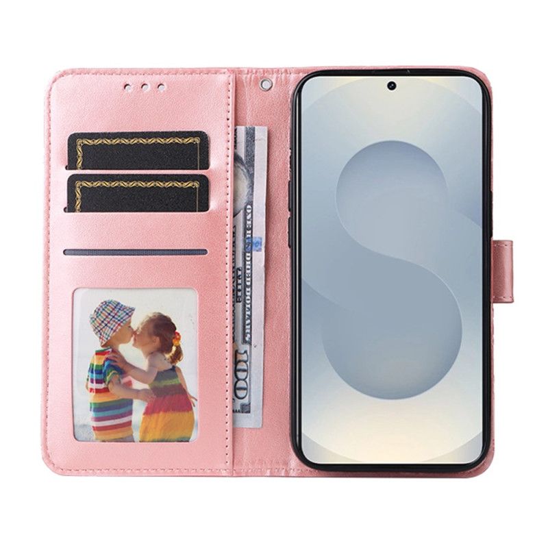 Folio-hoesje Samsung Galaxy S25 5g Edge Zonnebloempatroon