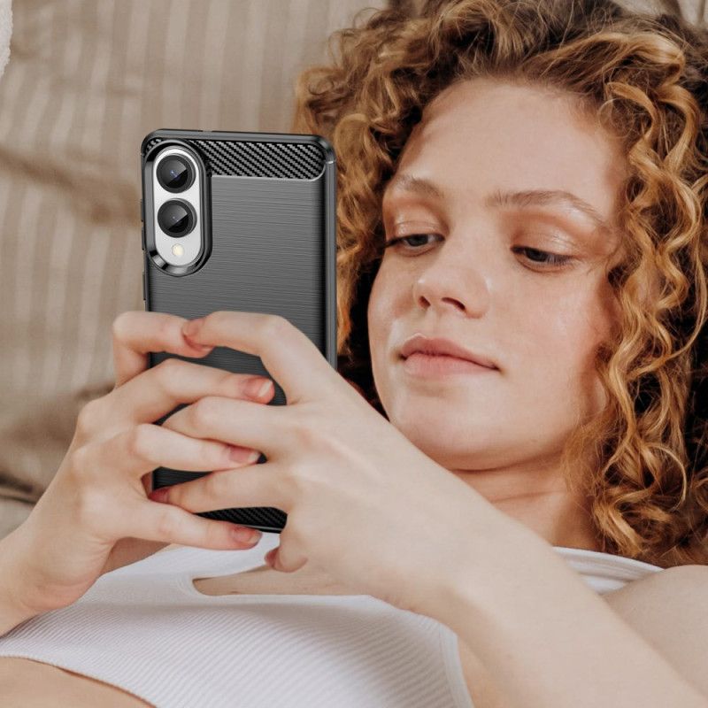 Hoesje Samsung Galaxy S25 5g Edge Geborsteld Koolstofvezel Bescherming Hoesje