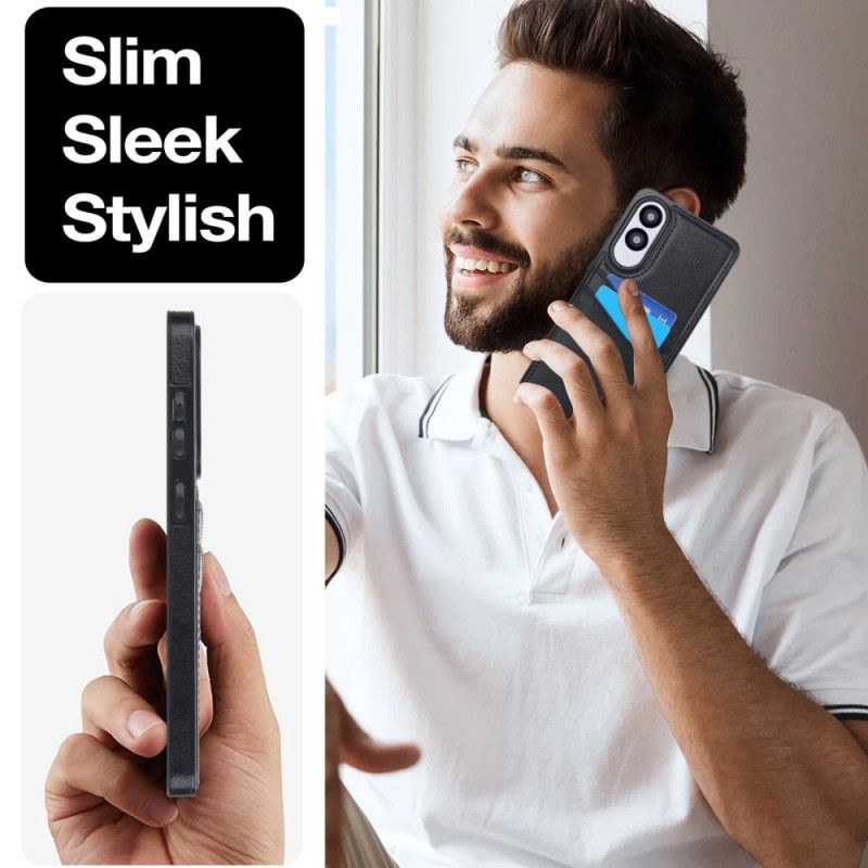 Hoesje Samsung Galaxy S25 5g Edge Leerlook Met Kaart Houder