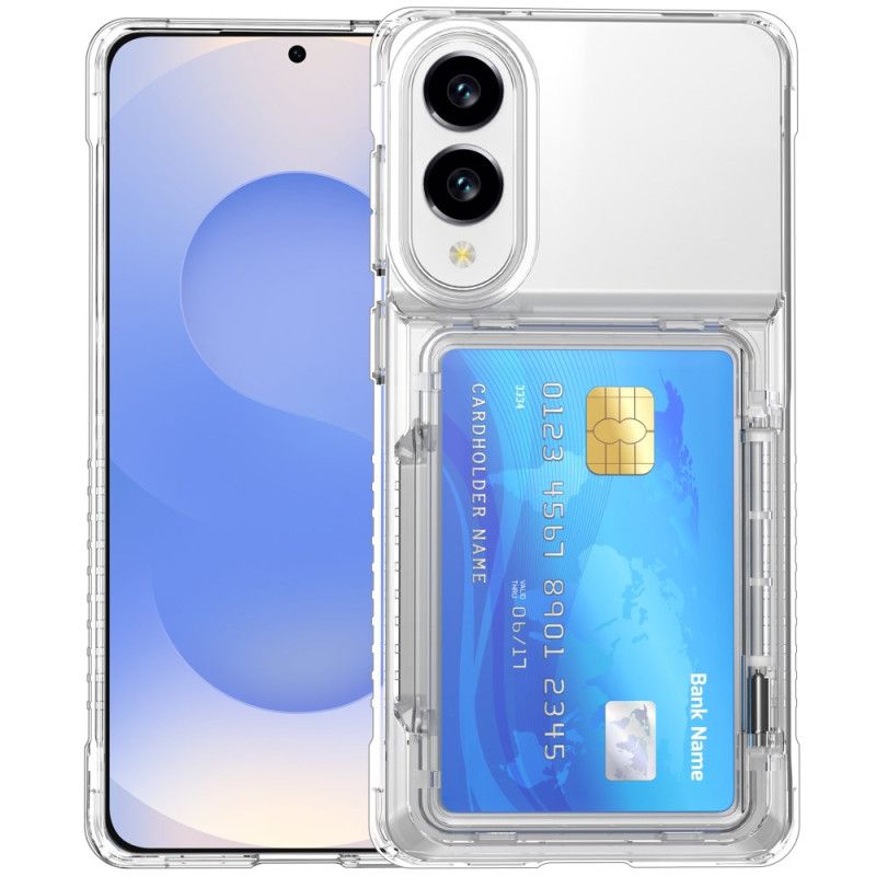 Hoesje Samsung Galaxy S25 5g Edge Transparant Met Kaarthouder Bescherming Hoesje