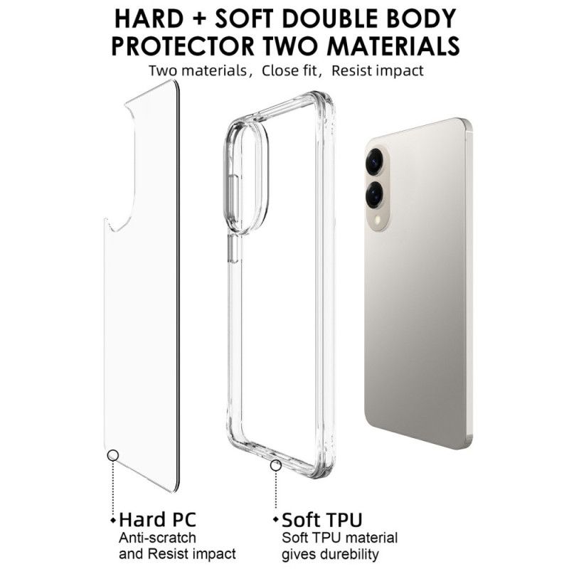 Hoesje Samsung Galaxy S25 5g Edge Versterkt Transparant Bescherming Hoesje