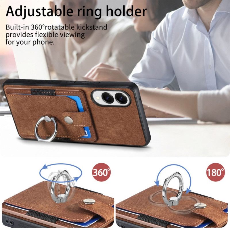 Hoesje Voor Samsung Galaxy S25 5g Edge Kaarthouder En Ringhouder