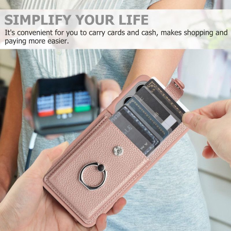 Hoesje Voor Samsung Galaxy S25 5g Edge Ringhouder En Kaarthouder