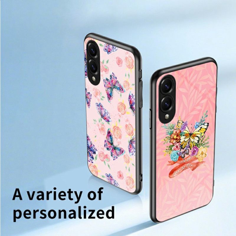 Hoesje Voor Samsung Galaxy S25 5g Edge Vlinder Van Gehard Glas