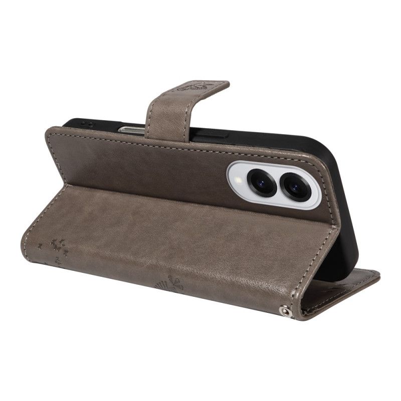 Leren Hoesje Samsung Galaxy S25 5g Edge Boom En Kat Bescherming Hoesje