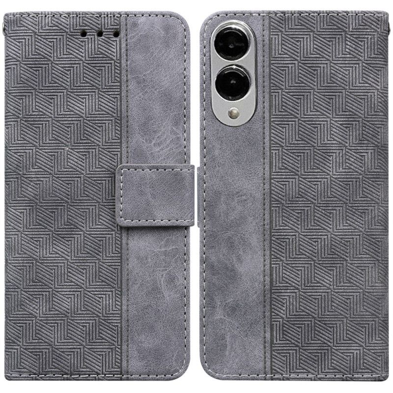 Leren Hoesje Samsung Galaxy S25 5g Edge Geweven Patroon Bescherming Hoesje