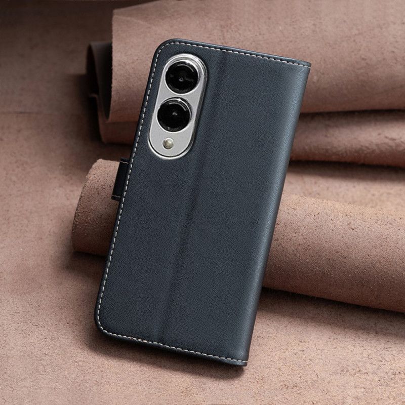 Leren Hoesje Samsung Galaxy S25 5g Edge Klassieke Binfen-kleur