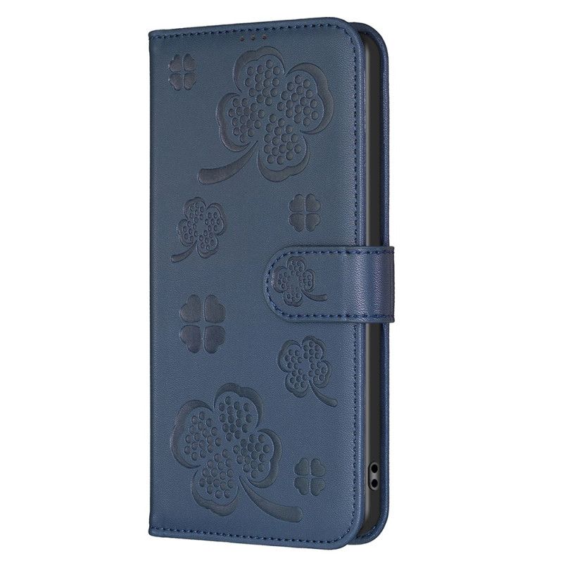 Leren Hoesje Samsung Galaxy S25 5g Edge Klaverpatroon