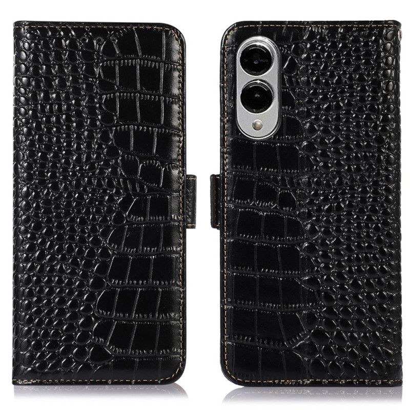 Leren Hoesje Samsung Galaxy S25 5g Edge Krokodil Textuur