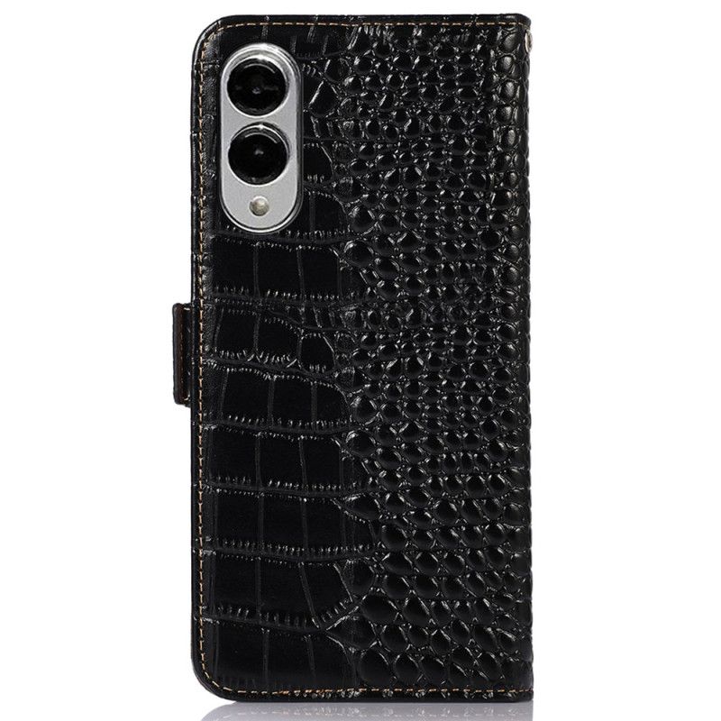 Leren Hoesje Samsung Galaxy S25 5g Edge Krokodil Textuur