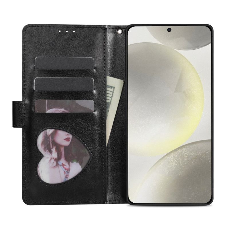 Leren Hoesje Samsung Galaxy S25 5g Edge Portemonnee Met Pailletten