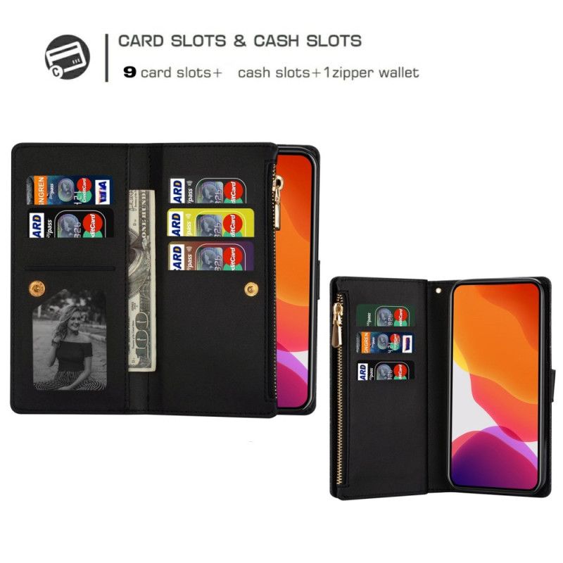 Leren Hoesje Samsung Galaxy S25 5g Edge Portemonnee Met Paillettenband Bescherming Hoesje