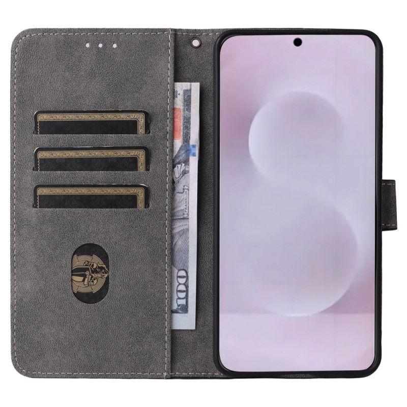 Leren Hoesje Samsung Galaxy S25 5g Edge Rfid-functie Met Bandje