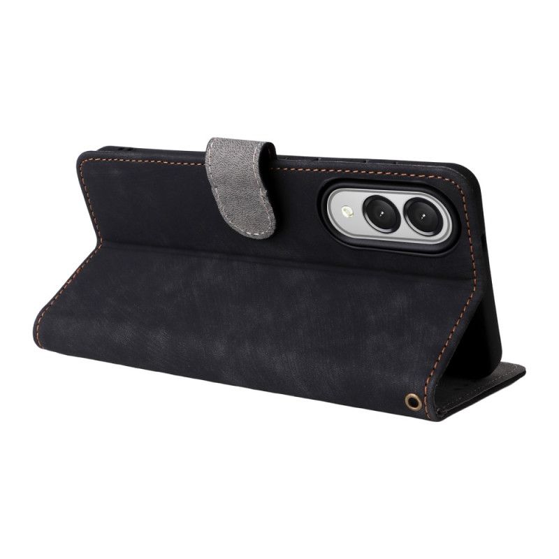 Leren Hoesje Samsung Galaxy S25 5g Edge Rfid-functie Met Bandje