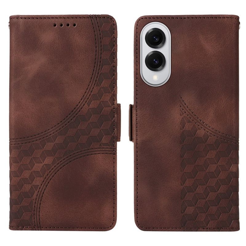 Leren Hoesje Samsung Galaxy S25 5g Edge Sterrendesign Bescherming Hoesje