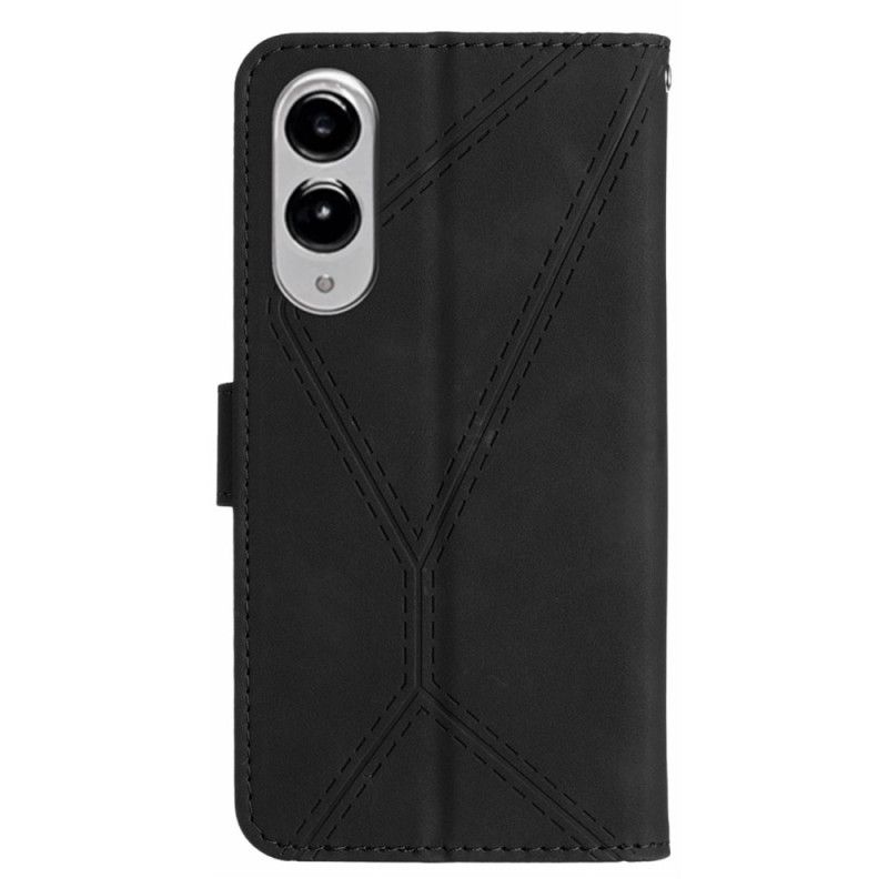 Leren Hoesje Samsung Galaxy S25 5g Edge Strepen Bescherming Hoesje