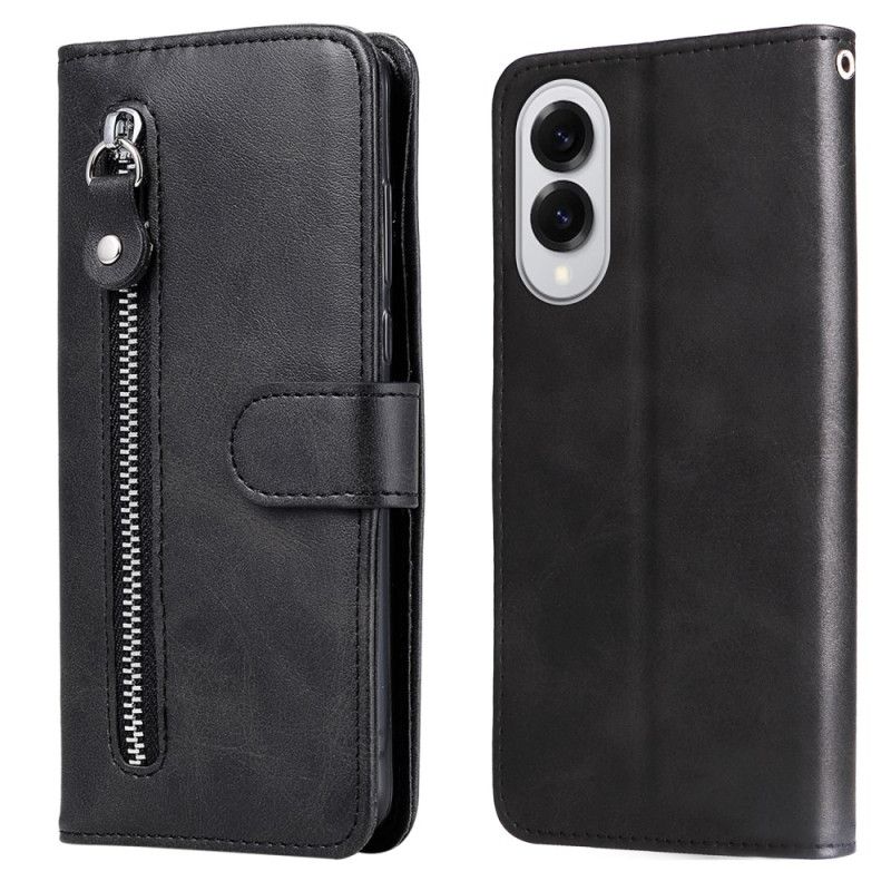 Leren Hoesje Voor Samsung Galaxy S25 5g Edge Etui Met Rits