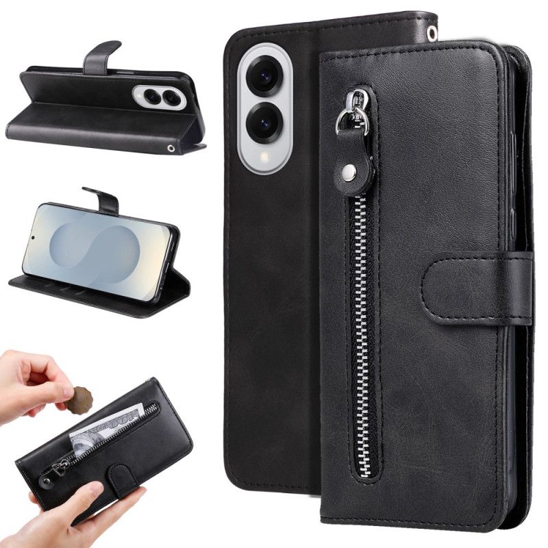 Leren Hoesje Voor Samsung Galaxy S25 5g Edge Etui Met Rits