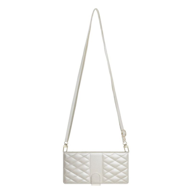 Leren Hoesje Voor Samsung Galaxy S25 5g Edge Gewatteerd Met Bandje En Schouderband