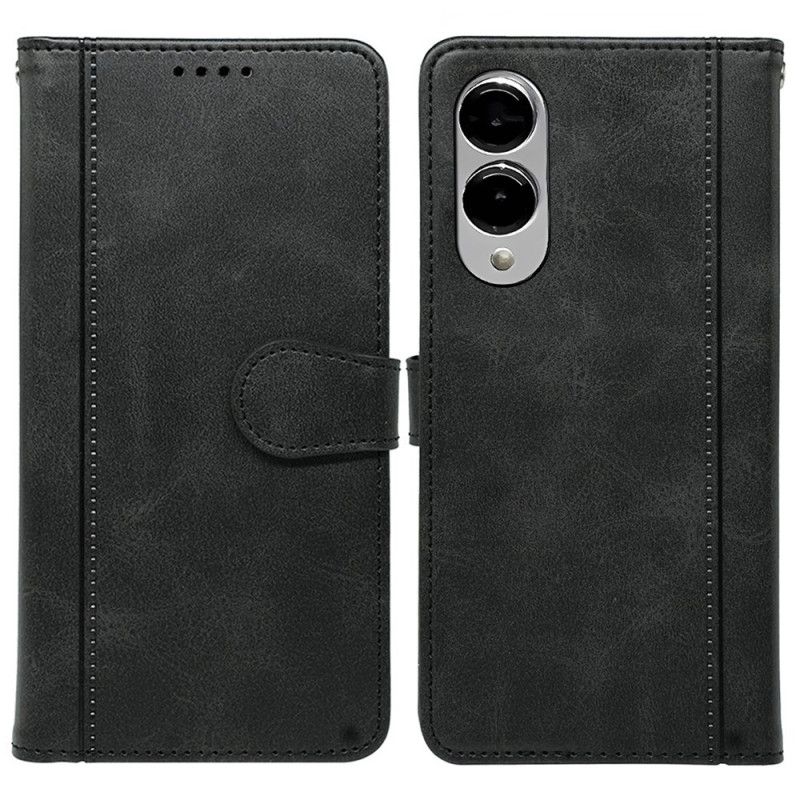 Leren Hoesje Voor Samsung Galaxy S25 5g Edge Premium Vintage