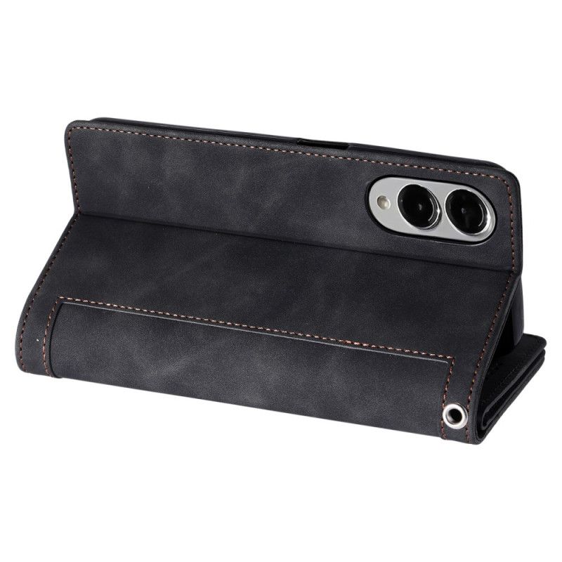 Leren Hoesje Voor Samsung Galaxy S25 5g Edge Rits Portemonnee