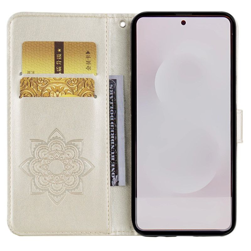 Leren Hoesje Voor Samsung Galaxy S25 5g Edge Uil En Bedeltje