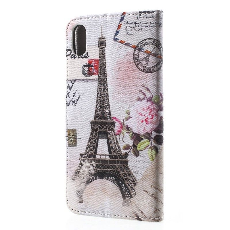 Bescherming Hoesje iPhone XR Telefoonhoesje Retro Eiffeltoren