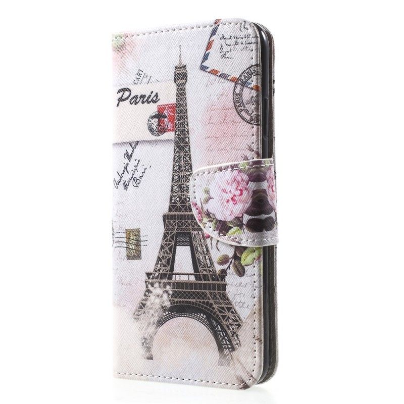 Bescherming Hoesje iPhone XR Telefoonhoesje Retro Eiffeltoren