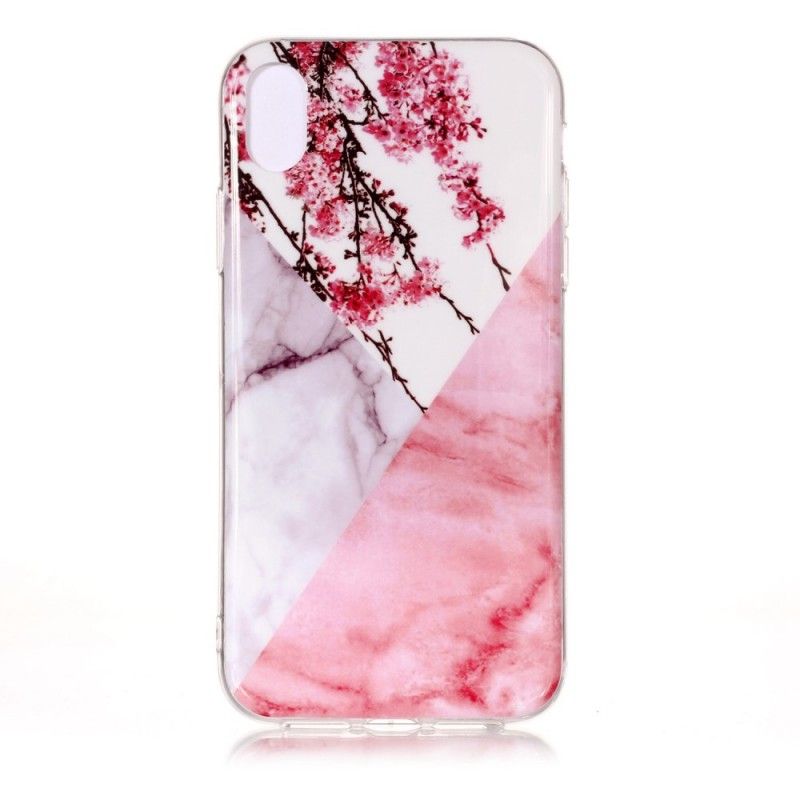 Case Hoesje iPhone XR Telefoonhoesje Gemarmerde Pruimenbloesems