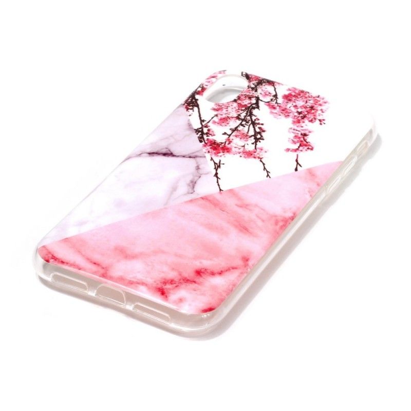 Case Hoesje iPhone XR Telefoonhoesje Gemarmerde Pruimenbloesems