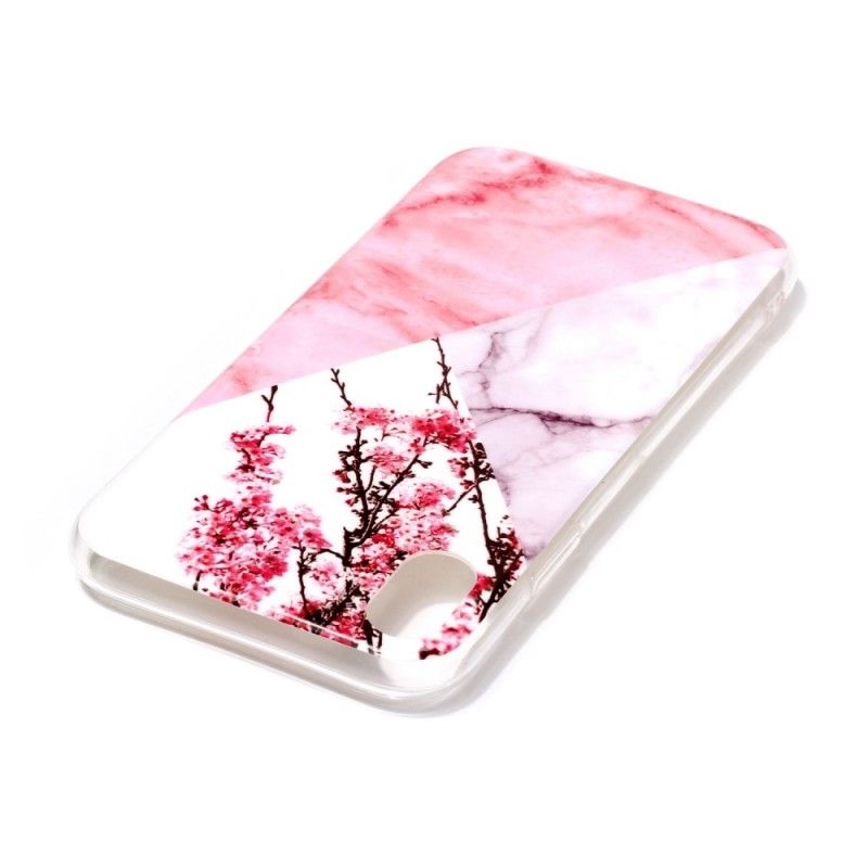 Case Hoesje iPhone XR Telefoonhoesje Gemarmerde Pruimenbloesems