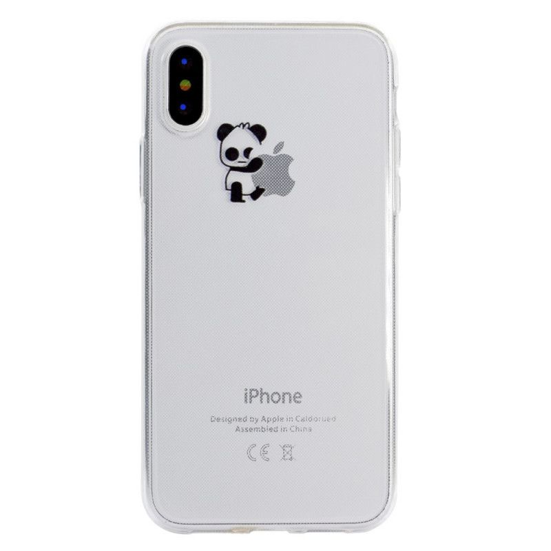 Case Hoesje iPhone XR Telefoonhoesje Panda-Logospellen 2
