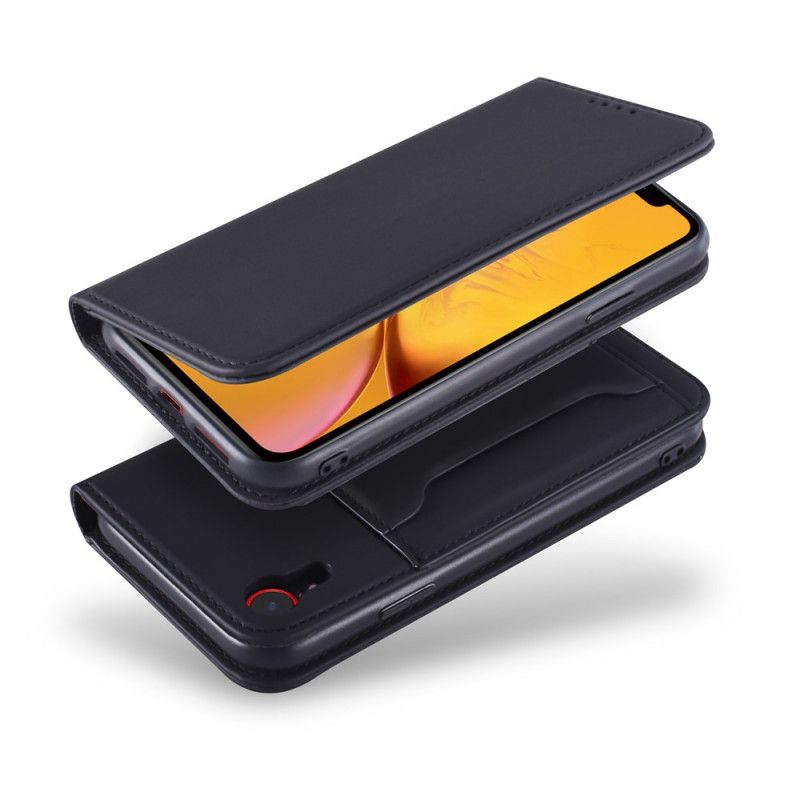 Folio-hoesje iPhone XR Rood Zwart Steunkaarthouder