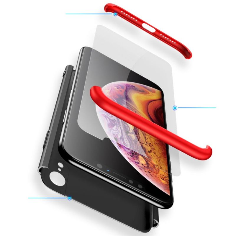Hoesje iPhone XR Donkerblauw Zwart Afneembaar