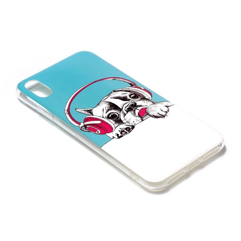 Hoesje iPhone XR Fluorescerende Hond