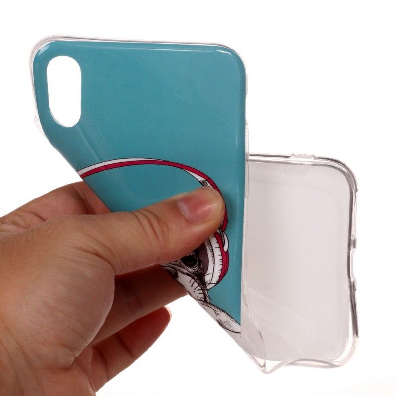 Hoesje iPhone XR Fluorescerende Hond