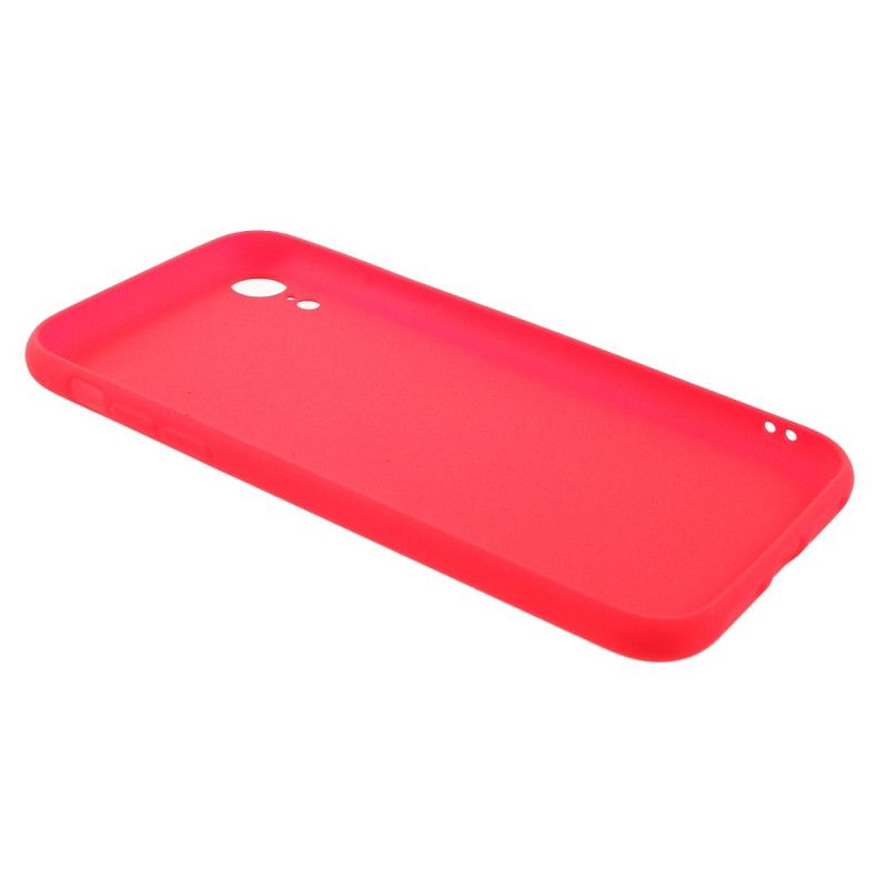 Hoesje iPhone XR Grijs Zwart Mat Siliconen